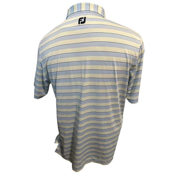 FootJoy Mens Medium Striped Short Sleeve Polo - Picture 3 of 5